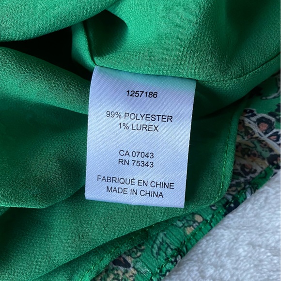 Rachel Zoe Green paisley long sleeve top - Picture 7 of 11